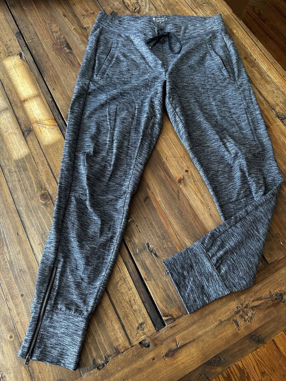 Athleta Joggers Size Small Ankle Zip Pockets Drawstring Women’s Athletic Gym